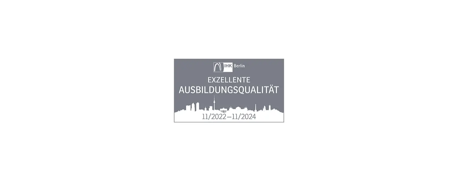 IHK Berlin bescheinigt Ausbildungsexzellenz von 2022 bis 2024